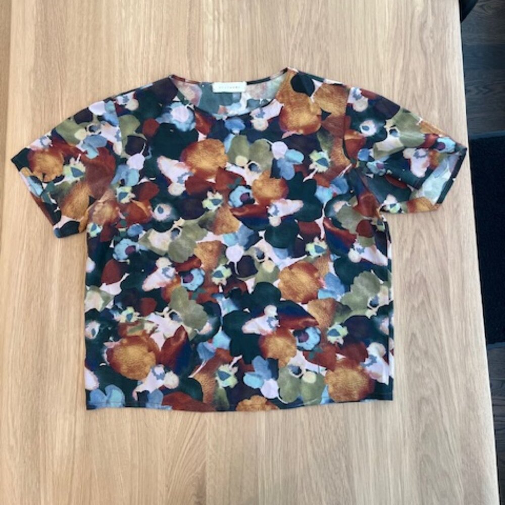 Kaileene Cropped Silk Blouse, Women's size XS/S - handcrafted luxury